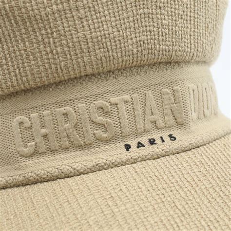 Christian Dior Authentic Casquette Hat Woman Cotton Beige .